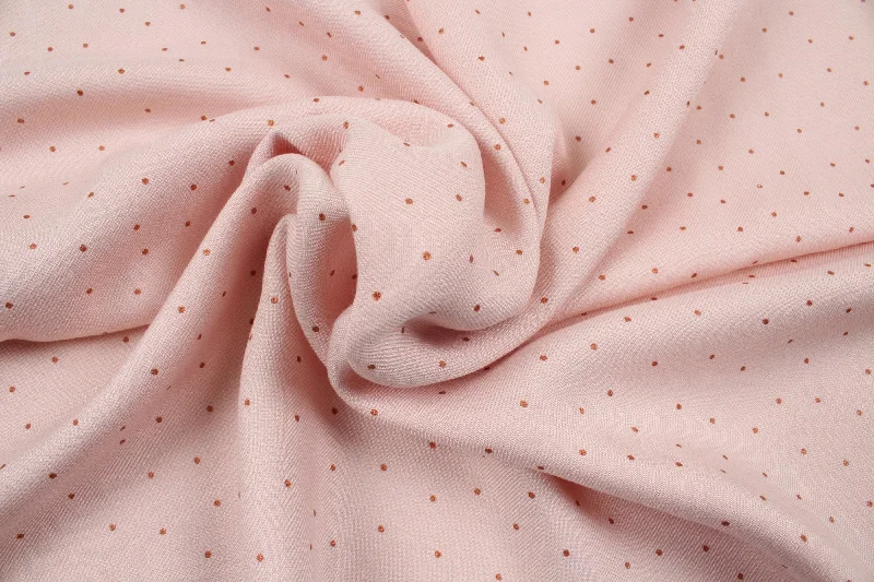 Luxury Viscose Twill -  Printed Dots - 7 colors available Satin unclassified dresses