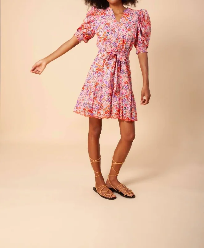 Matilde Voile Dress In Pink Cocktail unclassified dresses