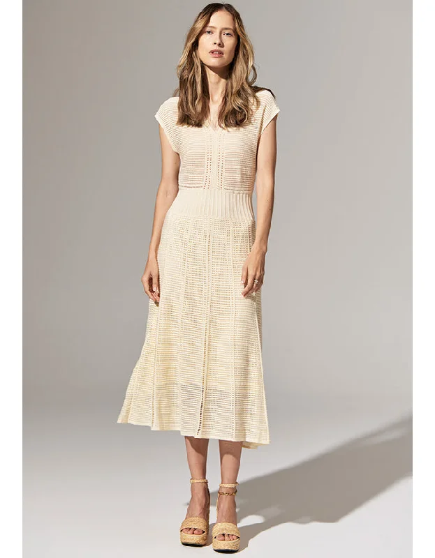 Paco Knit Dress Ivory Silk unclassified dresses