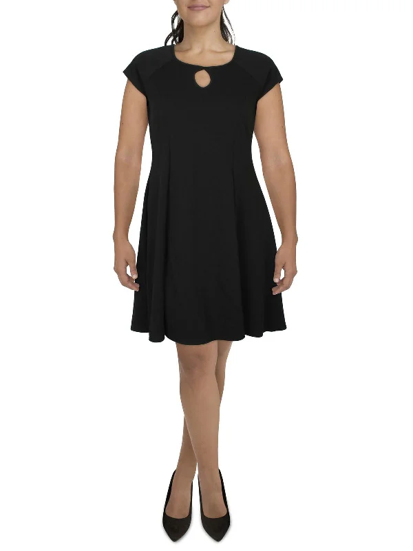 Plus Womens Solid Polyester Fit & Flare Dress Designer unclassified dresses