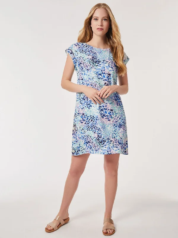 Printed Side Button Swing Dress Formal unclassified dresses