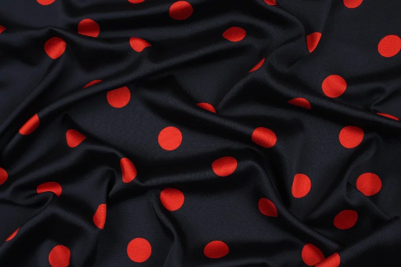 Printed Twill Satin - Spots and Dots Y2K unclassified dresses