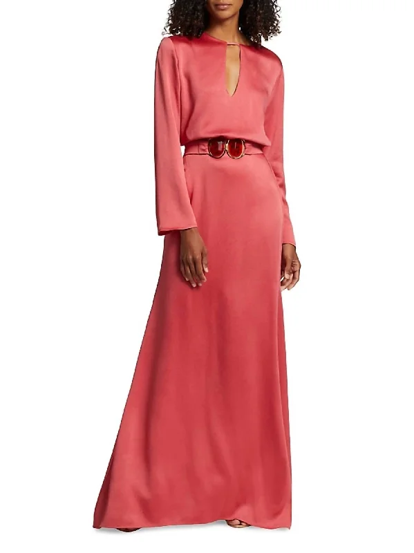 Ravenna Gown In Coral Cotton unclassified dresses