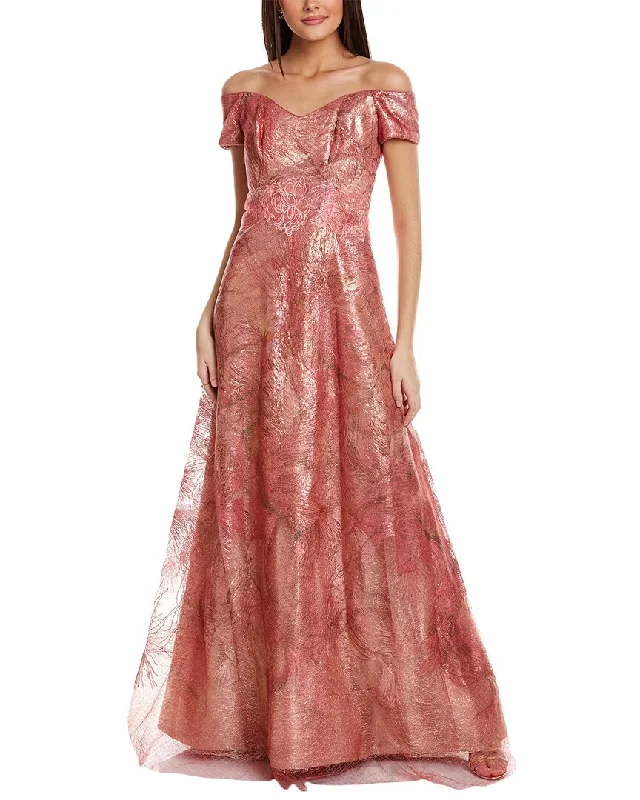 Rene Ruiz Embroidered A-Line Gown Beach unclassified dresses