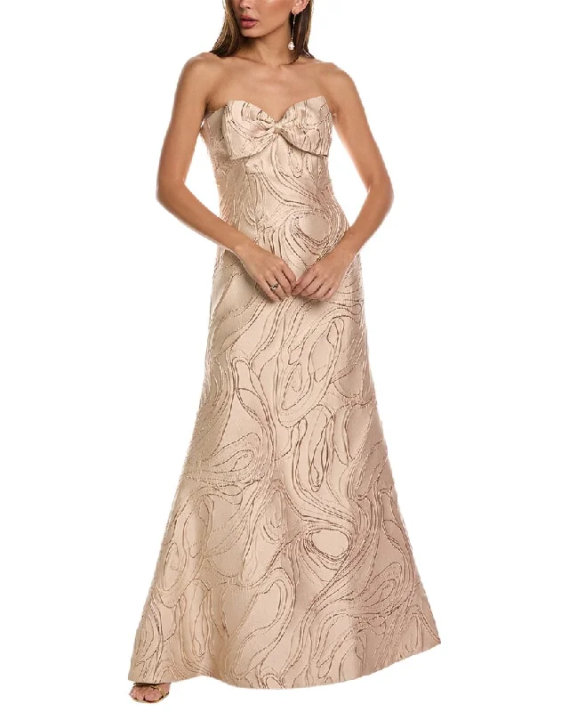 Rene Ruiz Metallic Jacquard Mermaid Gown Petite unclassified dresses