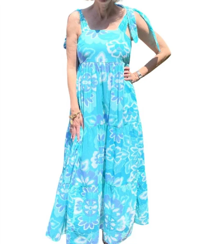 Rose Dress In Blooming Aqua Tile Preppy unclassified dresses