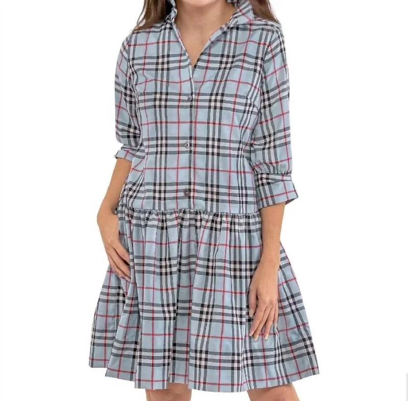 So Sweet Dress In Pretty Peri Plaid Smocked unclassified dresses