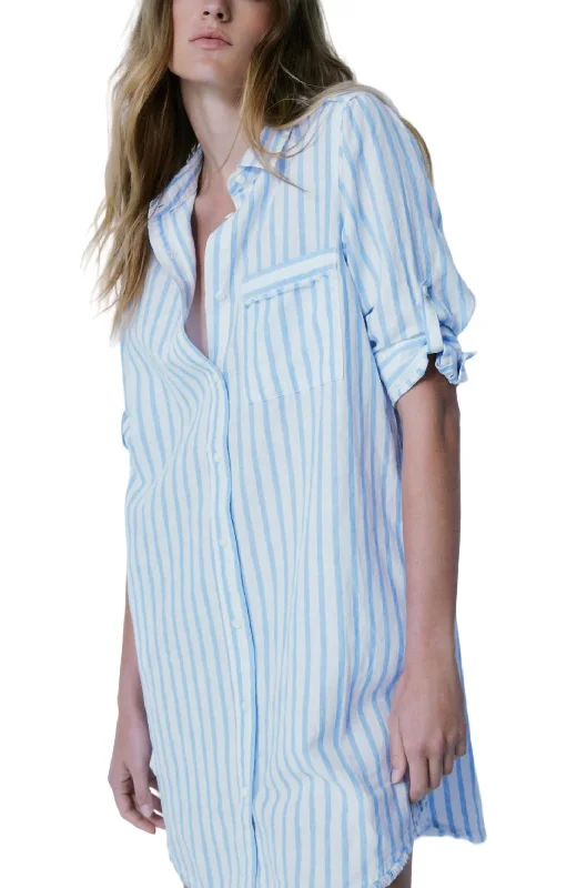 Striped Dress In Blue High-end unclassified dresses