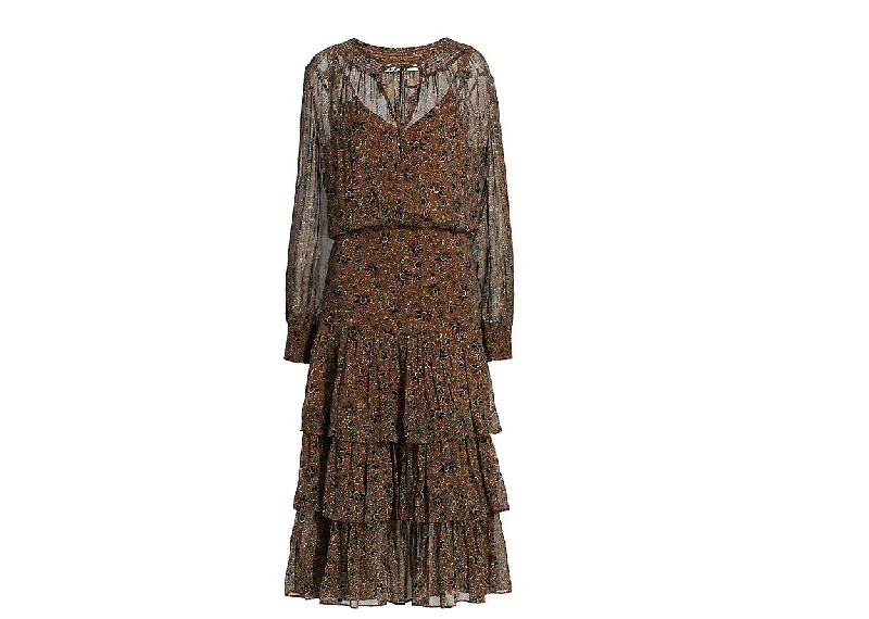 Veronica Beard Women's Tunis Dress, Cinnamon Multi Date night unclassified dresses