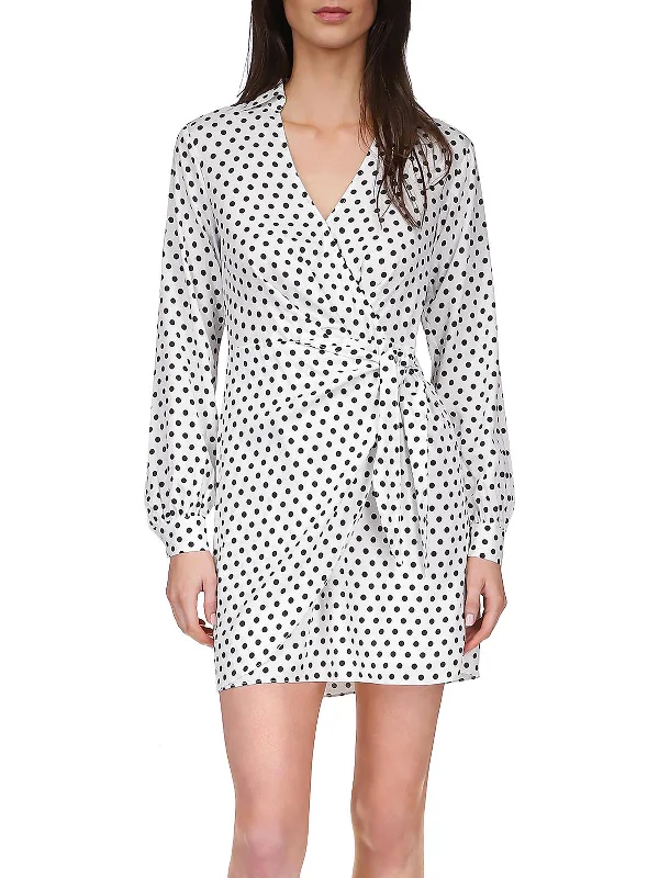 Womens Polka Dot Viscose Wrap Dress Women's unclassified dresses