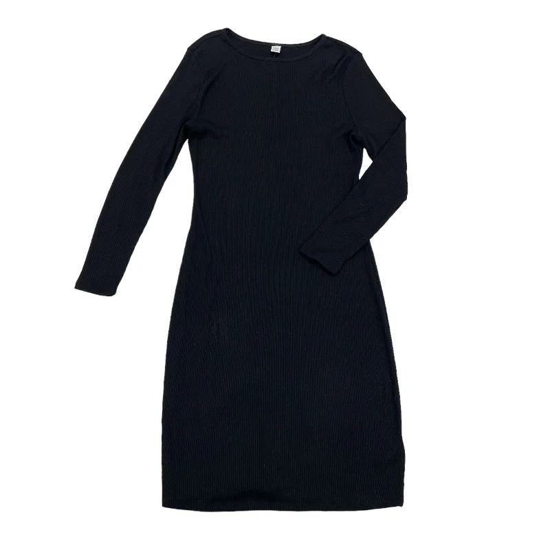 BLACK DRESS CASUAL MIDI by OLD NAVY Size:M Elegant Midi Look