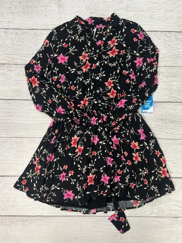 Dress Casual Midi By Free People In Black Floral, Size: Xs Fitted Midi Skirt