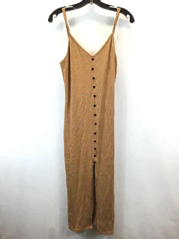 Dress Casual Midi By Vici In Brown, Size: Xl Soft A-line Skirt