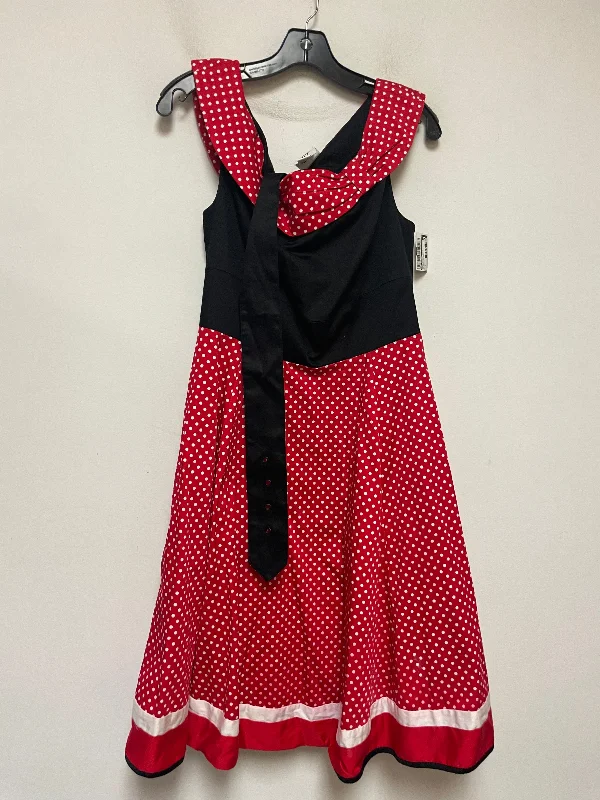 Dress Casual Midi By Walt Disney In Polkadot Pattern, Size: L Wraparound Midi Skirt